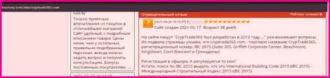 В КрипТрейд365 Ком финансовые вложения испаряются без следа - отзыв клиента указанной организации