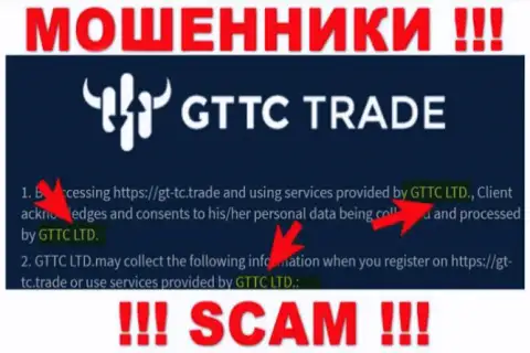 GT TC Trade - юридическое лицо интернет ворюг организация GTTC LTD