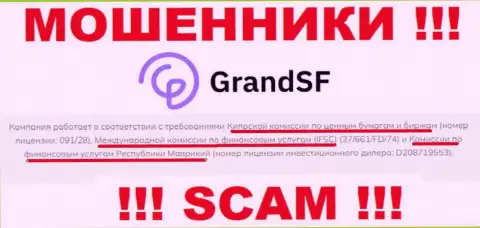 Регулятор GrandSF Com - IFSC, такой же обманщик, как и сама организация