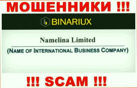 Бинариакс - это кидалы, а владеет ими Namelina Limited