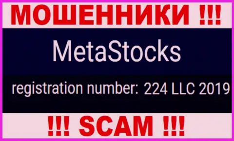 В интернете орудуют шулера MetaStocks !!! Их номер регистрации: 224 LLC 2019