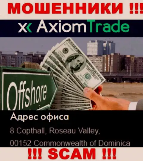 Офшорное место регистрации AxiomTrade - на территории Доминика