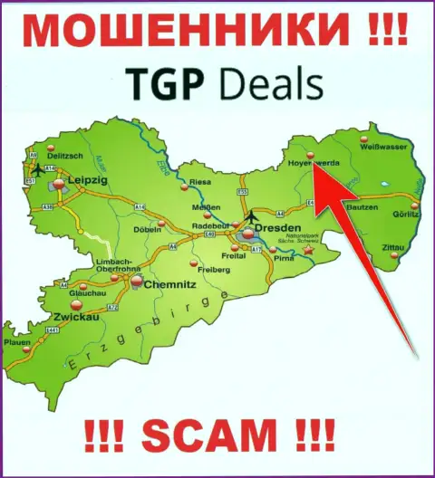 Оффшорный адрес конторы TGPDeals выдумка - разводилы !!!