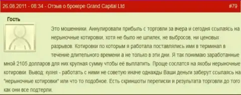 В ГрандКапитал Нет могут аннулировать профитную торговую сделку по своему желанию