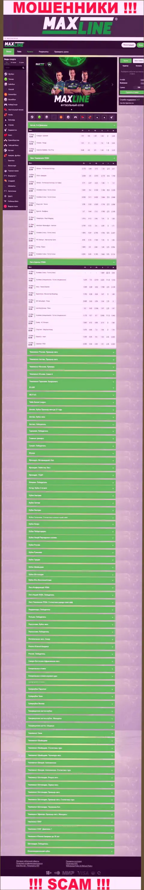 Официальный сайт мошенников и обманщиков компании Max-Line Net