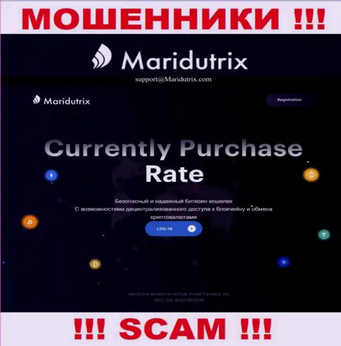 Официальный сайт Maridutrix - это разводняк с заманчивой оберткой