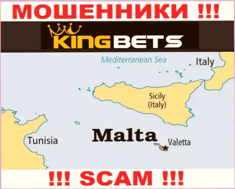 KingBets - это internet обманщики, имеют оффшорную регистрацию на территории Malta