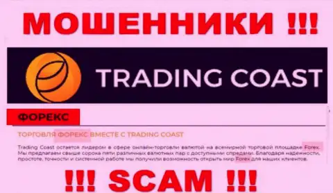 Вид деятельности TRADING COAST LIMITED: ФОРЕКС - отличный доход для интернет-мошенников