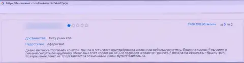 В компании Крекс24 Ком финансовые активы пропадают бесследно (достоверный отзыв жертвы)