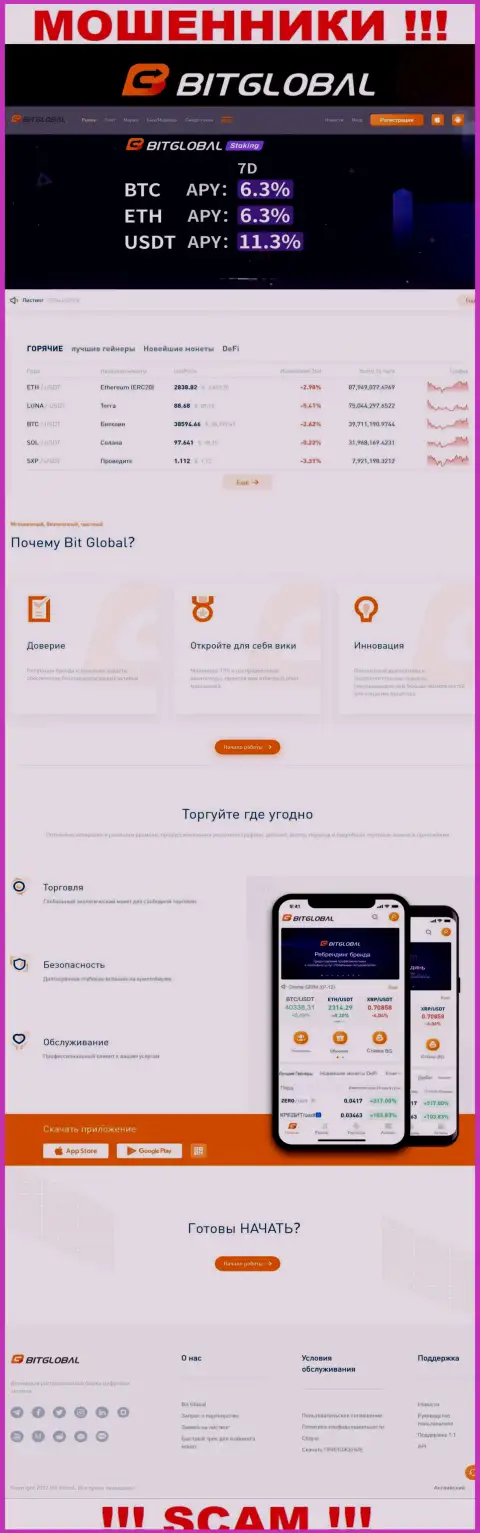 Официальная online-страница компании Bit Global