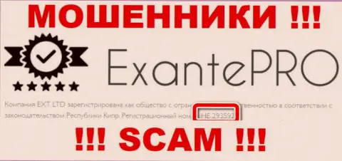 ЕКЗАНТЕ Про разводилы сети internet !!! Их регистрационный номер: HE 293592