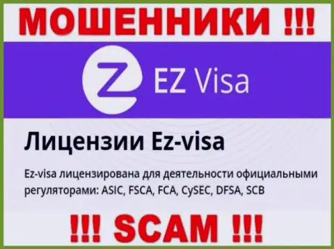 Неправомерно действующая организация EZ-Visa Com крышуется шулерами - FCA