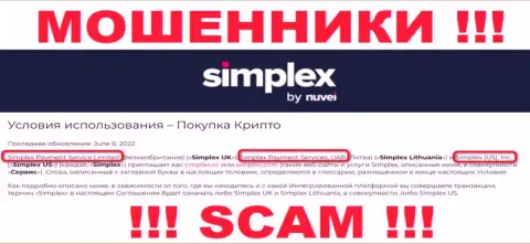 Simplex (US), Inc. - это начальство организации Simplex Com