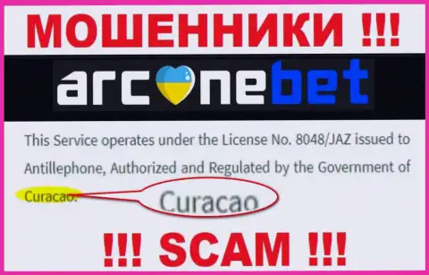 Аркан Бет Про - интернет мошенники, их адрес регистрации на территории Кюрасао