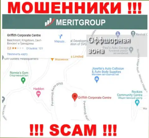 Место регистрации Мерит Групп на территории - Сент-Винсент и Гренадины