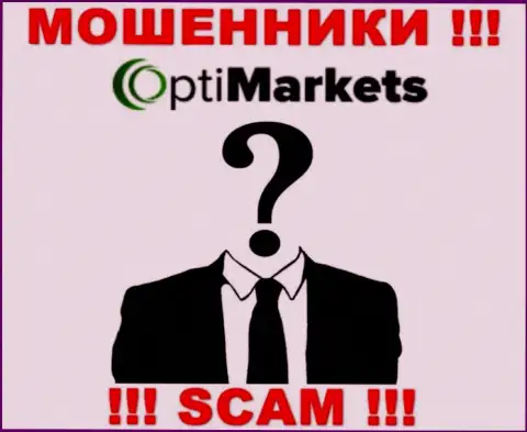 OptiMarket являются мошенниками, посему скрывают данные о своем прямом руководстве