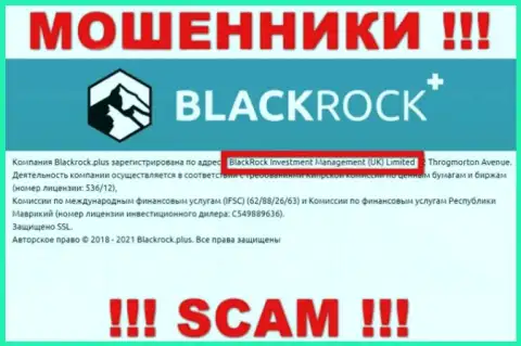 Владельцами BlackRock Plus оказалась контора - БлэкРок Инвестмент Менеджмент (УК) Лтд