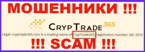 Крип Трейд 365 - это МОШЕННИКИ !!! Управляет данным разводняком CrypTrade365