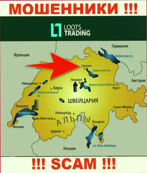 Loots Trading намерены не распространяться о своем достоверном адресе