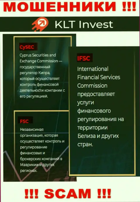 Регулируют противозаконные деяния internet мошенников KLT Invest такие же воры - CySEC