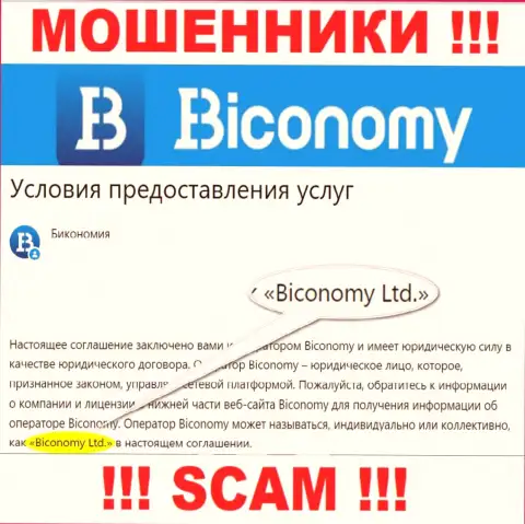 Юридическое лицо, управляющее интернет-мошенниками Biconomy Com - это Бикономи Лтд