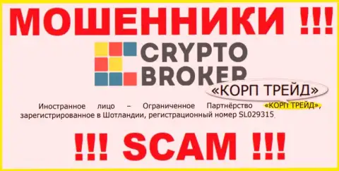 Инфа о юр. лице махинаторов Крипто Брокер